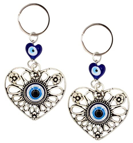 Gatuida 2st Schlüsselanhänger Hängende Verzierung des Bösen Blicks Dekoration des Bösen Blicks Auto Hängende Verzierung Schlüsselhalter Metall Teufels Auge Wagen Legierung Hängende Tasche