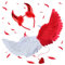 HIQE-FL Alas de Ángel Disfraz,Diadema de Cuernos de Diablo 65CM,Juego de Alas de ángel,Plumas Ángel Alas,Alas de Pluma,Disfraz de Alas de Adulto,para Carnaval,Mardi Gras,Fiesta Temática