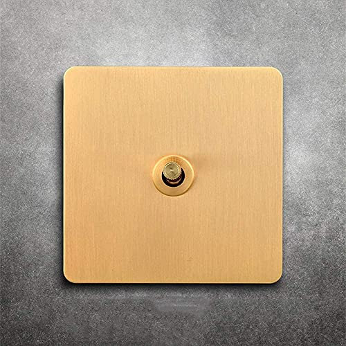 Plaque de bouton poussoir mural de finition, interrupteurs à bascule Interrupteur mural en laiton 1-4 Gang 2 voies Simple 86 Type Rétro Interrupteur fabriqué à la main Interrupteur à bascule vintage D