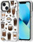 MOSNOVO für iPhone 13 Hülle – Durchsichtige, schlanke, stoßfeste TPU+PC-Handyhülle, [6,6 Fuß Fallschutz/Anti-Abziehen] - Kaffee