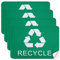 CREATCABIN 4Pcs Recycle Sign Stickers Waterproof Trash Bin Can Strong Self Adhesive Garbage Waste Green Recycling Labels Decal for Outdoor Indoor Kitchen Office Plastic Metal Dustbins 10.03 x 7in