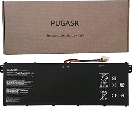 PUGASR AP16M5J Laptop Battery Compatible with Acer Extensa 15 EX215-22 Aspire 1 A114-31 A114-32 Aspire 3 A314-31 A314-32 A314-41 A315-21 A315-22 A315-31 A315-32 A315-33 A315-41 A315-51 Series 37Wh