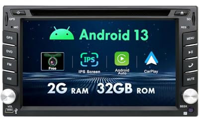 6.2 pollici Android Doppio Din Autoradio Lettore stereo con navigazione GPS Bluetooth WiFi DVD CD RDS Controllo del volante Supporto DAB Carplay AUX RDS USB 2G + 32G