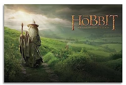 ELedvb Der Hobbit eine unerwartete Reise HD Poster Leinwand Poster Dekorative Malerei Leinwand Wandposter und Kunstbild Druck Moderne Familie Schlafzimmer Dekor Poster 30 x 45 cm