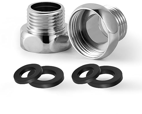 OFFO Shower Hose Reducer Adaptor Connection G3/4 Female to G1/2 Male, Chrome 2Pcs