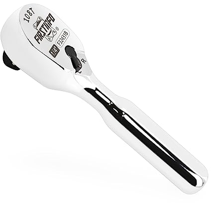 FIRSTINFO F32431B Knarren-Griff 1/4″(6,35 mm) – versiegelter Kopf mit 108 Zähnen | kompakter umkehrbarer Ratschen-Griff | staubgeschützter tropfenförmiger geschlossener Kopf