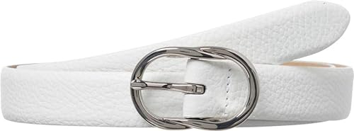 Brax Damen DOB Ledergürtel mit femininer Schließe Gürtel, White, 110