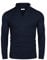 COOFANDY Herren Zopfmuster Pullover Mann Stehkragen Strickpullover Zip High Neck Pullover Navy Blau XXL