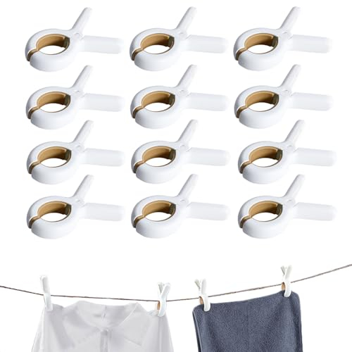 Trsnzul Pinces Serviettes Plage 12 Pièces Grosses Pince à Linge Pinces à Linge Solide Grandes Pinces à Linge Épingles à Linge Pinces à Linge Extérieur Solides pour Serviettes de Plage