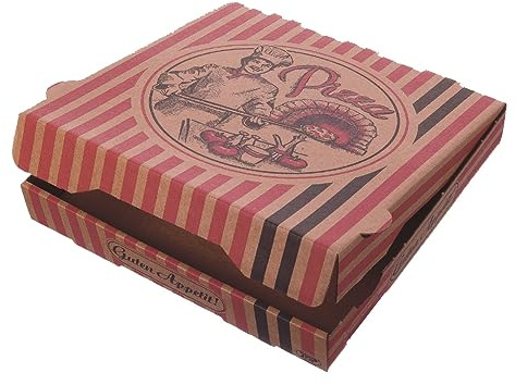 Pro DP 100 Pizzakartons Pizzaschachteln Pizzaboxen NYC braun mit Neutraldruck 4cm Höhe verschiedene Größen gemäß Auswahl - Inkl. VerpackG in D (31x31x4cm)