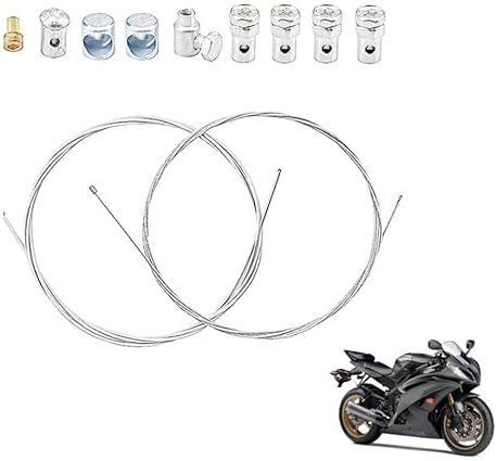 CLKE Câble de Gaz Accélérateur,2M Cable Embrayage Moto,Câble D'accélérateur Universel avec 9 Accessoirs de Vis,Pour pour Tondeuse Moto Quad