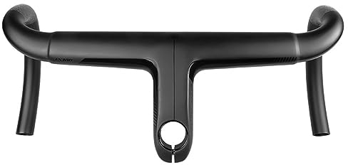 FukkeR 28.6mm Carbon Lenker Rennrad Road Bike Drop Bar 400mm 420mm 440mm Internes Routing Fahrradlenker Für MTB BMX DH XC AM FR R: 77mm G:127mm (Color : Black, Size : 400mm*90mm)