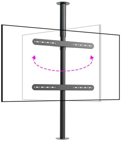 TAHALI Supporto TV sospeso - Supporto da Pavimento con Telaio TV LCD Girevole a 360 Gradi, Staffa Girevole per Parete divisoria, Supporto TV Girevole,59-85cm