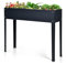COSTWAY Raised Garden Bed, Metal Elevated Planter with Legs and Drainage Holes, Garden Plant Container for Vegetables Flowers Herbs (Dark Grey, 100 x 30 x 80cm)
