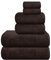 MyOwn Ultra Soft 6er-Pack Baumwoll-Handtuch-Set, enthält 2 übergroße Badetücher 70 x 140 cm, 2 Handtücher 40 x 60 cm und 2 Waschbetten 30 x 30 cm, Braun