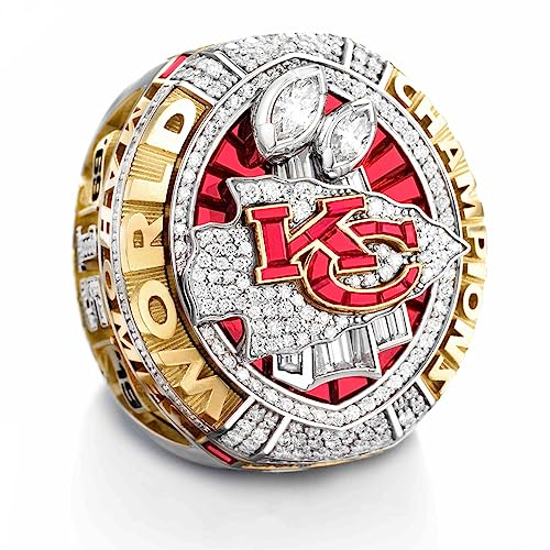 MCBEAN Super Bowl Champion Ring für Chiefs, 2020 KC Championship Loops Nachbildung NFL-Sammlerstücke, Männer, Frauen, Freunde, Rugby-Liebhaber, Alumni,10#