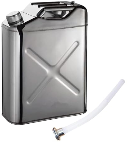 rzoizwko 5-Gallon Stainless Steel Water Jug - Durable, Portable Container with Ergonomic Handle & Filter for Clean Water