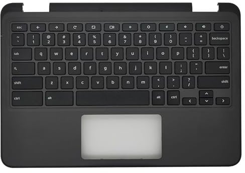 Jxjslp Replacement Upper Case Palmrest for DELL Chromebook 11 3100 11.6'' Series Laptop with Keyboard Assembly Non-Touchpad 9X8D7 09X8D7 AP2FH000400