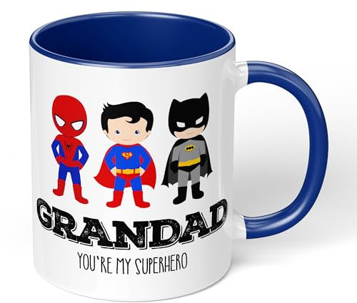 Print Maniacs Grandad You are My Favourite Super Hero 11oz Ceramic Mug Fathers Day Dad Gift Birthday