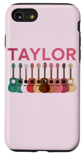 iPhone SE (2020) / 7 / 8 Taylor Personalized Name I Love Taylor Guitar Pink Case