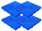 Wasserdichte Kunststoff-Gitter-Pads, blau, leicht, mit Belüftung, Bodenwanne, nestbar, atmungsaktiv, Bodenaufbewahrung, Netzmatte für Gitterroste, 40 x 40 x 5 cm, 4 Stück