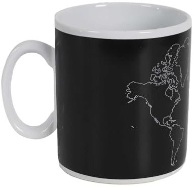 THE CONCEPT FACTORY, KA0387, Mug XXL thermoreactif en céramique, Design élégant et Moderne, idéal pour café, thé ou Soupe, capacité 70cl, Couleur Noire Taille : XXL, Couleur : Noir