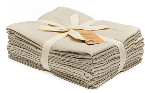 kindsgard Mullwindeln „bovbov“ – Beige – 10er-Pack aus 100% Baumwolle – extra saugfähig, weich & atmungsaktiv – Spucktücher & Alltagshelfer – unisex Baby Basics – ideal für Neugeborene & unterwegs