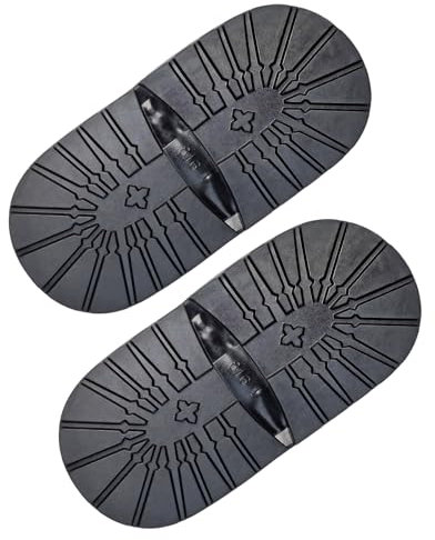 2 paia di scarpe, suola esterna in gomma, suola in gomma, per scarpe in pelle da uomo e da donna, suola in gomma naturale, antiscivolo, per riparazione di scarpe (tallone)