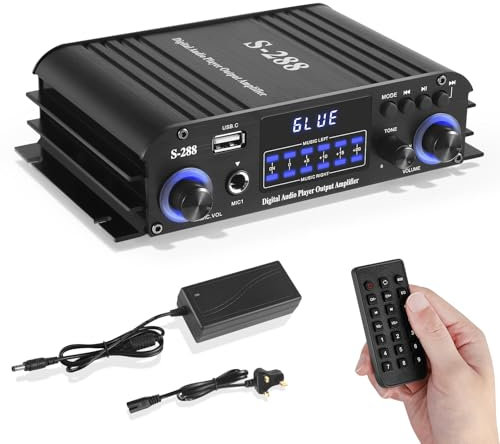 PMA600NE HiFi Amplifier, Power Amplifier with Bluetooth, Phono Equalizer, 1x Coaxial & 2x Optical Inputs, Subwoofer Output, Analog Mode