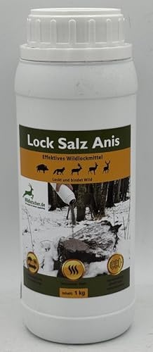 Wildlutscher Lock Salz – 1 kg Salzlockmittel mit Duftstoffen – in 4 Sorten: Apfel, Anis, Eichel & süßer Mais – Lockt gezielt Rotwild, Rehwild, Schwarzwild & Raubwild