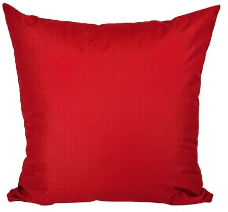 JACK 40x40cm Outdoor Lounge Kissen Dekokissen inkl. XXL-Füllung Wasserabweisend Sitzkissen Garten Stuhl Lotus Effekt, Farbe:Rot