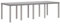 vidaXL Gartentisch Hellgrau 250 x 100 x 73 cm Poly-Rattan, Garten und Terrasse, rechteckiger Tisch aus Stahl, große, wetterfeste Essgruppe für den Außenbereich