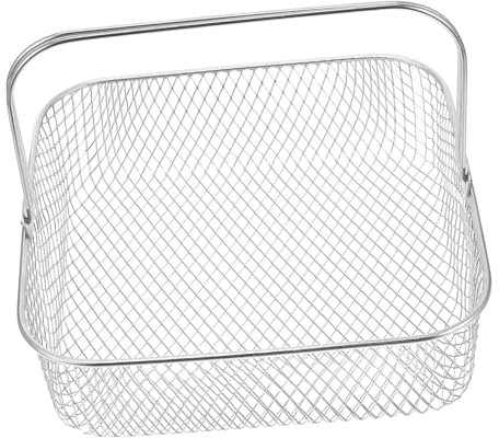 Cabilock Luftfritteusenkorb Aus Quadratischer Frittierkorb Mit Optimaler Luftzirkulation Zubehör Für Heißluftfritteuse Und Langlebig