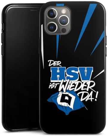 Silikon Hülle kompatibel mit Apple iPhone 12 Pro Max Case schwarz Handyhülle Hamburger SV Aufstieg HSV
