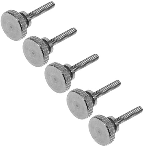 5Stücke Rändelschrauben mit Hochglanzfinish Handdrehschrauben für Vielseitige Anwendungen Optimal für Präzise Anpassungen und Einfache Handhabung