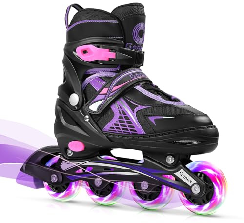 Gonex Pattini in Linea per Bambina, Inline Skates for Girls Kids, Viola
