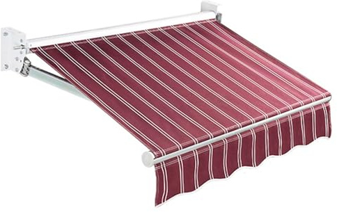 Tenda da Sole 200 X 150 Cm per Esterno Avvolgibile, Tenda da Esterno A Bracci Estensibili con Manovella Manuale, Angolazione Regolabile per Balcone E Terrazzo