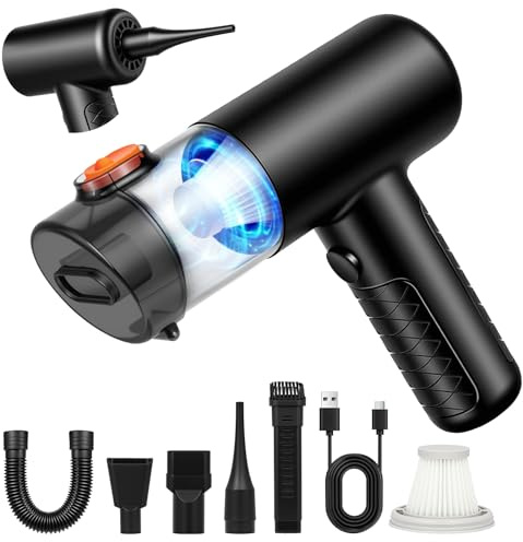 AXFEE Aspirabriciole Senza Fili, 20000Pa 4 in 1 Aspirapolvere Portatile Senza Fili, Aspiratore e Soffiatore con Motore Brushless, Mini Aspirapolvere Potente per Auto Casa Ufficio Peli di Domestici