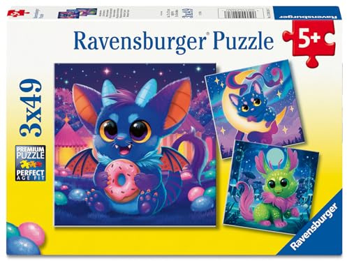 Ravensburger Kinderpuzzle 12004261 - Monsterchen - 3 fantasievolle Puzzles mit jeweils 49 Teilen, für Kinder ab 5 Jahren