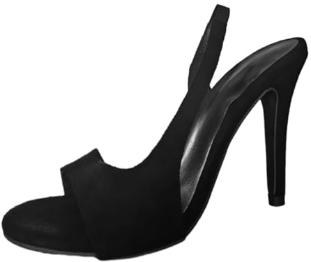 Sandali Donna Pelle Sandali Donna Tacco Alto Scarpe Decollete In Camoscio Con Laccio E Fibbia Sandalo Decolte Nere Eleganti Rosa A Punta Ballerine Slingback Tacchi Fiocco 39 Pianta Larga Medio Sexy