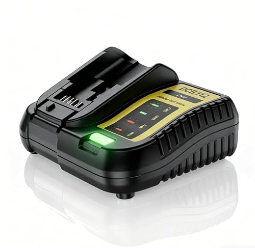 Fast Charging Replacement for Dewalt 12V/20V Charger | Compatible with Dewalt DCB200 DCB182 DCB120 DCB127 DCB200 DCB201 DCB204 DCB206 DCB208 DCB230 DCB240 DCB606 DCB609 DCB612