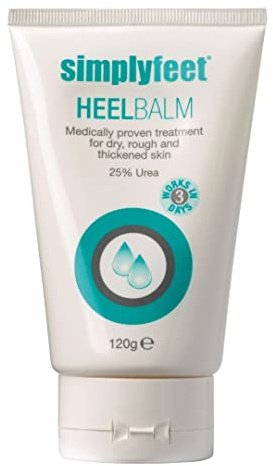 Simply Feet Heel Balm | 25% Urea for Rough, Dry Heels & Soles | Rich Emollient Formula | Easy-to-Apply Texture | Fresh Mint Scent | Paraben & Perfume Free | Made in the UK (120g)