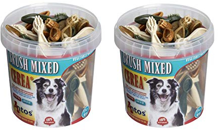 Antos Mixed Brushes Vegetable Based Dog Chews - Natural Dog Treats - 108 Chews in Total