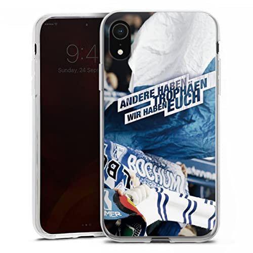 Silikon Hülle kompatibel mit Apple iPhone Xr Case transparent Handyhülle VFL Bochum Offizielles Lizenzprodukt Statement