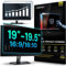 Universal 19, 19.5 - 16:9/16:10 Aspect Ratio - Computer Privacy Screen Filter for Widescreen Computer Monitors - 17.3 x 11.4 = 440 x 290 mm - Monitor Frame Hanging Type