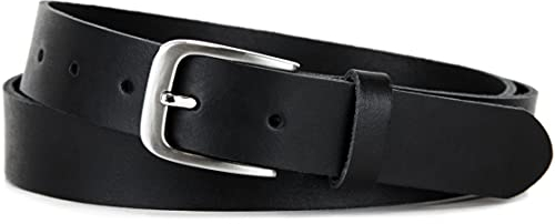 Frentree Ceinture en cuir MADE IN GERMANY, Ceinture pour femmes et hommes, largeur 3 cm, Noir