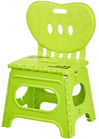 Tubayia Tragbare Klapphocker Klappstuhl Kinderhocker Klappbar Hocker Stuhl für Kindergarten, Kinderzimmer (Grün - L)