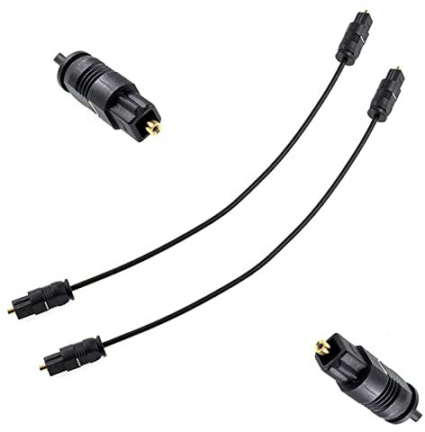 Oiyagai 2 Pcs Câble Audio Numérique Optique Toslink SPDIF Male à Male OD 2.2 (3M / 9,8FT)