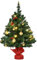 HOMCOM Mini Árbol de Navidad 60cm Artificial Árbol de Pino Decoración Navideña con Soporte Metálico 73 Ramas Verde PVC