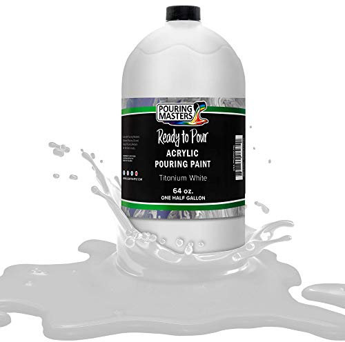 Pouring Masters Acrylfarbe auf Wasserbasis, ca. 64 ml, Titanweiß